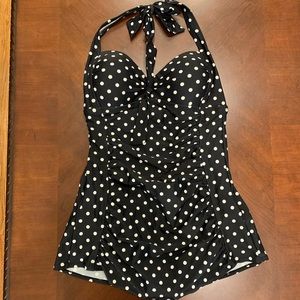 Cute vintage style polka dot swimsuit